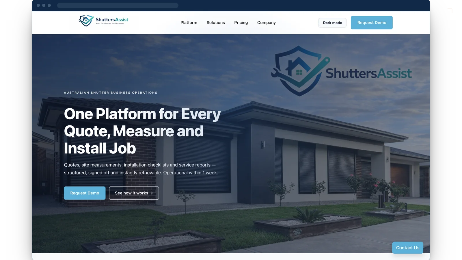 ShuttersAssist website