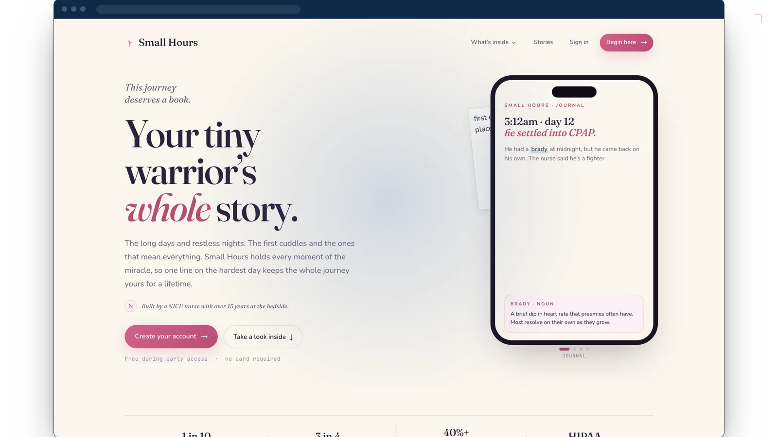 Small Hours website